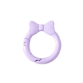 Fibbia a molla a forma di fiocco viola lavanda per accessori fai da te e portachiavi - Anello Molla Fiocco / Confezione da 10 / Viola chiaro