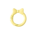 Chiusura a molla a forma di fiocco giallo chiaro per portachiavi e accessori DIY - Anello Molla Fiocco / Confezione da 10 / Giallo chiaro