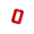 Polished vibrant red acrylic rectangular open link for DIY jewelry and bag chains - Square Buckle 28*18mm / Red