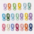 Vibrant assortment of 20 colors lacquer-finish spring snap hooks for DIY keychains - Random Mixed Colors