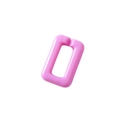 Pink rectangular acrylic link with open U-shape design for DIY bags and jewelry - Square Buckle 28*18mm / Rose Pink