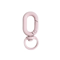 Pink matte alloy lobster clasp with spring gate and 360-degree swivel round ring - Light Pink