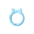Chiusura a molla blu cielo con fiocco per portachiavi fai-da-te e accessori borsa - Anello Molla Fiocco / Confezione da 10 / Azzurro