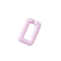 Lilac acrylic rectangular open chain link for DIY bag straps and jewelry accessories - Square Buckle 28*18mm / Light Pink