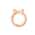 Anello a molla con fiocco color albicocca per portachiavi e accessori fai da te - Anello Molla Fiocco / Confezione da 10 / Pompelmo