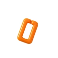 Single orange acrylic rectangle link with U-shape open design for DIY jewelry making - Square Buckle 28*18mm / Orange