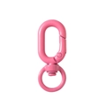 Pink matte alloy swivel snap hook with rotating ring for DIY keychain accessories - Peach