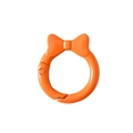 Moschettone arancione a forma di fiocco per portachiavi e progetti di accessori DIY - Anello Molla Fiocco / Confezione da 10 / Arancione