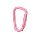 Pink D-shaped metal carabiner spring clip for DIY keychains and accessory attachments - Peach D-Ring Buckle