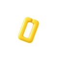 Bright yellow rectangular acrylic open link chain connector for DIY jewelry making - Square Buckle 28*18mm / Yellow