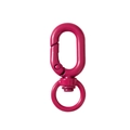 Rose red alloy snap hook with spring gate and 360-degree rotating ring keychain - Rose Red