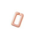 Pink rectangular acrylic U-shaped open chain link for DIY jewelry and bag accessories - Square Buckle 28*18mm / Grapefruit