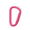 Pink matte alloy carabiner D-ring with spring clip for keychain DIY accessories - Rose Red D-Shape Style