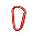 Red aluminum alloy pear-shaped carabiner clip with spring gate for keychains - Dark Red D-Shape Style