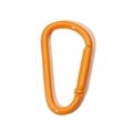 Orange alloy D-ring carabiner with spring gate for DIY keychains and accessory attachments - Orange D-Ring Buckle