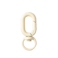 Creamy white swivel lobster clasp made of zinc alloy with smooth painted finish - Beige