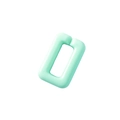 Mint green acrylic rectangular chain link connector for DIY jewelry and bag accessories - Square Buckle 28*18mm / Emerald