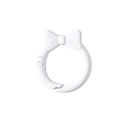 Anello a molla a forma di fiocco bianco per portachiavi fai-da-te e accessori per borse - Anello Molla Fiocco / Confezione da 10 / Bianco