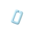 Light blue rectangular acrylic chain link accessory with polished finish for DIY crafts - Square Buckle 28*18mm / Light Blue