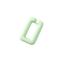 Light green rectangular acrylic link connector with open slot for DIY jewelry chains - Square Buckle 28*18mm / Light Green