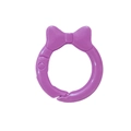 Chiusura ad anello a molla con fiocco viola per gioielli fai da te e portachiavi - Anello Molla Fiocco / Confezione da 10 / Viola Rosa