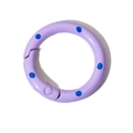 Violetter O-Ring aus Legierung mit blauen Punkten für Schlüsselanhänger und Taschen - 25mm / Helllila