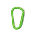 Light green D-shaped aluminum alloy carabiner with spring gate for keychains - Emerald Green D-Shape Style