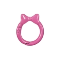 Anello a molla rotondo rosa con fiocco per portachiavi fai da te e accessori decorativi - Anello Molla Fiocco / Confezione da 10 / Rosa Fucsia
