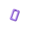 Vibrant purple acrylic U-shaped open rectangular link chain connector for DIY accessories - Square Buckle 28*18mm / Deep purple
