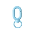 Light blue matte lacquer spring gate ring and swivel clasp for DIY keychains - Light Blue