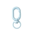 Sky blue painted alloy swivel lobster clasp and spring ring for DIY keychains - Aqua Blue