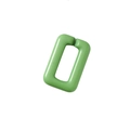 Light green acrylic rectangular link with open slot for DIY jewelry and bags - Square Buckle 28*18mm / Verdant