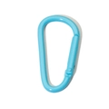 Sky blue D-shaped aluminum carabiner clip with spring gate for keychains and DIY crafts - Sky Blue D-Shape Style