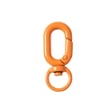 Orange swivel spring gate hook and circular ring alloy connector for DIY crafts - Light Orange
