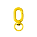 Bright yellow swivel spring gate hook and round snap ring for DIY keychains - Dark Yellow