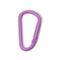 Purple D-ring aluminum carabiner clip with spring gate for DIY keychains and crafts - Purple D-Ring Buckle