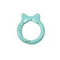 Chiusura ad anello con fiocco verde menta per gioielli fai da te e portachiavi - Anello Molla Fiocco / Confezione da 10 / Smeraldo