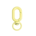 Light yellow enamel metal swivel lobster clasp for DIY keychains and bag accessories - Light Yellow