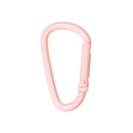 Pink D-ring aluminum carabiner clip spring buckle keychain for DIY accessories - Lotus Pink D-Ring Buckle