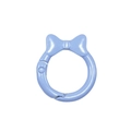 Anello a molla celeste con fiocco per portachiavi e accessori per gioielli fai-da-te - Anello Molla Fiocco / Confezione da 10 / viola taro