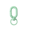 Mint green swivel lobster clasp spring hook with 360-degree rotating base ring for DIY - Milky Green