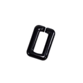 Glossy black rectangular acrylic open link connector for DIY jewelry and bags - Square Buckle 28*18mm / Black