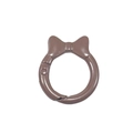 Anello a molla marrone a forma di fiocco per portachiavi e accessori fai da te - Anello Molla Fiocco / Confezione da 10 / Marrone scuro