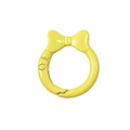 Chiusura ad anello a molla gialla a forma di fiocco per portachiavi e accessori fai-da-te - Anello Molla Fiocco / Confezione da 10 / Giallo scuro