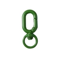 Grass green alloy swivel snap hook with spring mechanism for DIY keychains - Dark Green