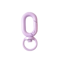 Lavender purple metal swivel lobster clasp with spring ring for DIY keychains - Light Purple