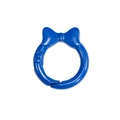 Moschettone a molla blu a forma di fiocco per connettori di portachiavi fai da te - Anello Molla Fiocco / Confezione da 10 / Blu zaffiro