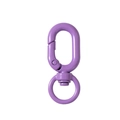 Lavender purple metal lobster clasp with 360-degree swivel ring for keychains - Deep purple