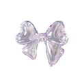 Iridescent purple 3D resin bow bead with bubble effect for DIY phone charms and jewelry - Bow Tie / Translucent Purple