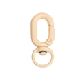 Beige alloy swivel snap hook with spring ring for keychains and bag accessories - Grapefruit